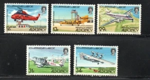 Alderney Sc Sc 18-22 1985  50th Anniversary Airport stamp set mint NH - Picture 1 of 1