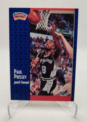 1991-92 Fleer Basketball #186 Paul Pressey San Antonio Spurs - Image 1 of 2