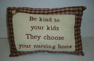 New Keepsake Cushion Home Christmas Decoration 33x20cm Kind To Kids.... - Picture 1 of 1