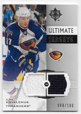 07/08 UD ULTIMATE COLLECTION GAME JERSEY #UJIK Ilya Kovalchuk #68/100