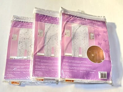 Paneles de cortina de mariposa PDK Regency Brillan en la oscuridad - 63 pulgadas de largo - sin usar Foto 1 de 4