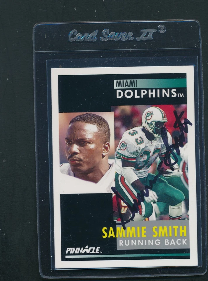 1991 Pinnacle #240 Sammie Smith Dolphins Signed Auto *B9852 - Image 1 of 1