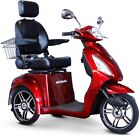 Ewheels Red, Fast Ew-36 Mobility Scooter, Electric 3 Wheel Cart, 350 Lb Cap.
