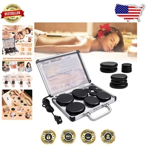 Portable Hot Stone Massage Warmer with 9 Basalt Stones for Ultimate Relaxation - Picture 1 of 8