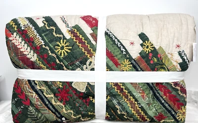 Pottery Barn Winter Dream Reversible Quilt Full/Queen Christmas Tree - Image 1 of 4