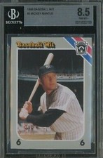 1990 BASEBALL WIT #3 MICKEY MANTLE NEW YORK YANKEES HOF BGS 8.5 NM-MT+