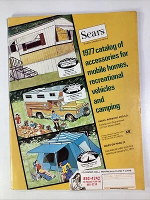 Catálogo de casa móvil Sears camping RV Craftsman Hillary 1977 tienda Groovy Fun Foto 1 de 4