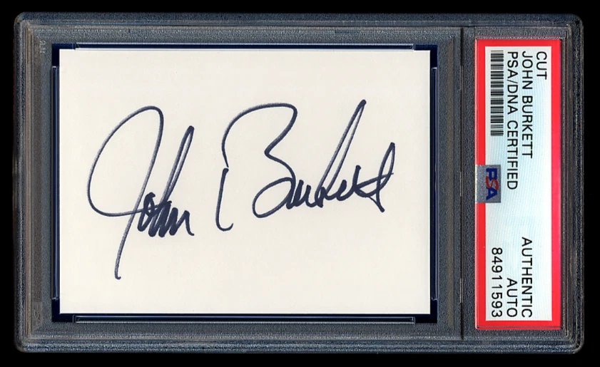 JOHN BURKETT SIGNED MINT CUT PSA/DNA AUTOGRAPHED SAN FRANCISCO GIANTS HOF - Image 1 of 1