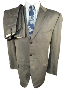 JOSEPH ABBOUD Hombre Marrón ESPIGA 2 Piezas Traje 41R Chaqueta 37/30 Pantalón - Imagen 1 de 13