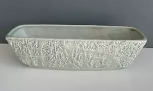 SylvaC Pottery Green Textured Small Planter 3882 Vintage 26 cm long- Weddings - Picture 1 of 8