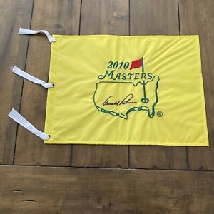 Arnold Palmer 2010 SIGNED Masters pin flag AUTOGRAPH