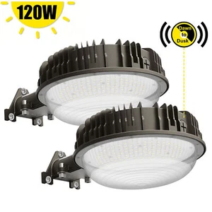 2-Pack 120W Outdoor Security Area Lighting Dusk to Dawn Garden Barn Porch Light - Picture 1 of 12