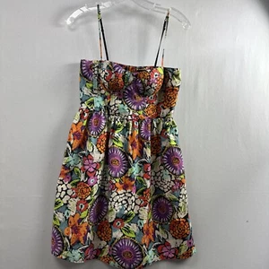 Moda International Dress Womens Boning Bra Spaghetti Straps Floral Sexy size 6 - Picture 1 of 14