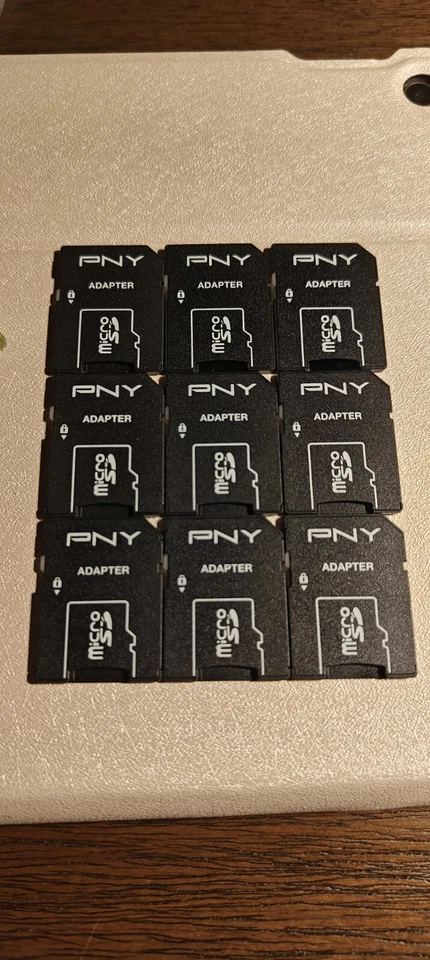 Lote de 9 adaptadores PNY SD para adaptadores de tarjetas de memoria MicroSD SOLAMENTE Foto 1 de 1