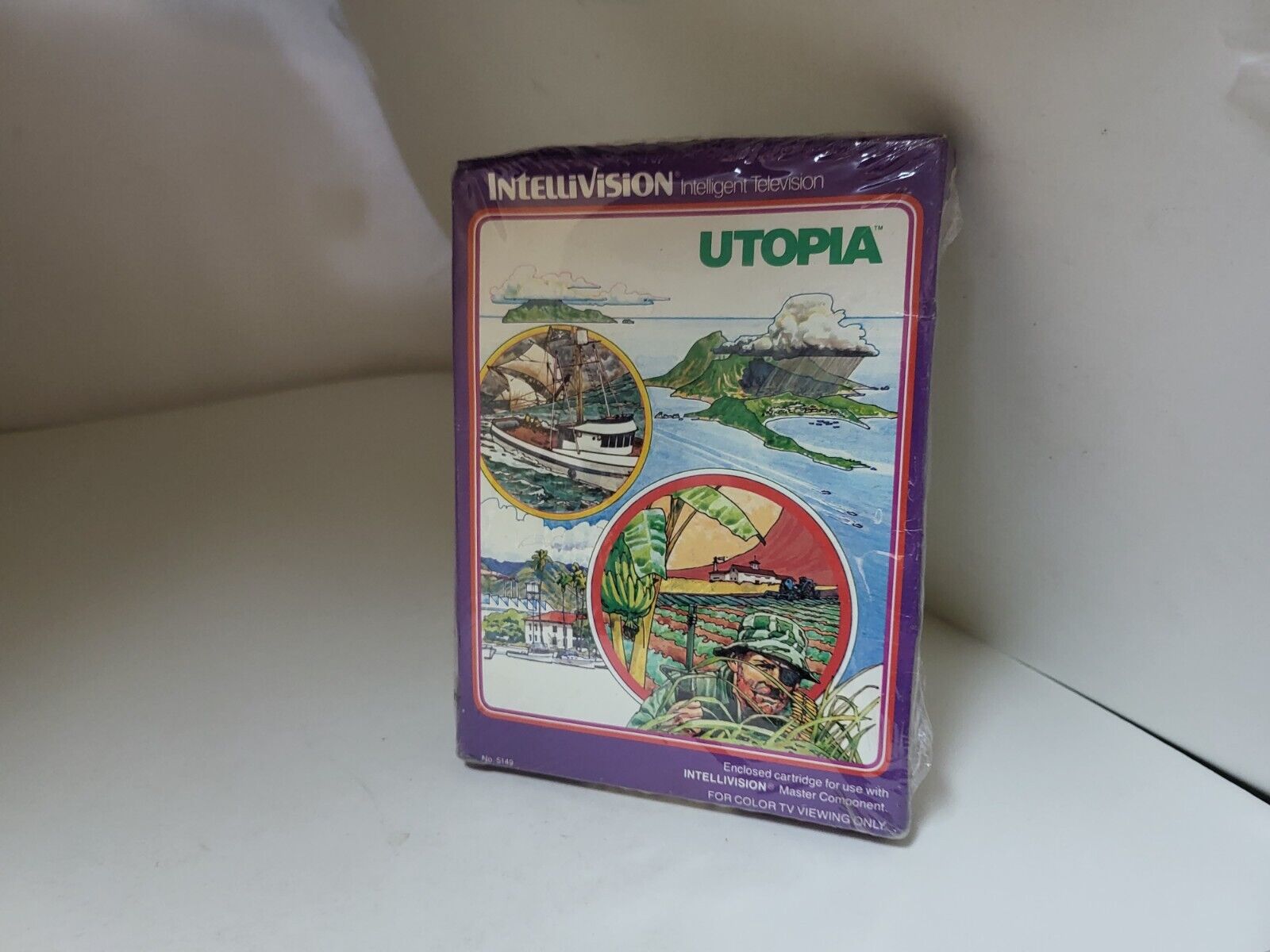 UTOPIA GAME NEW FACTORY SEALED W/CREASES FOR INTELLIVISION CONSOLE  #K38