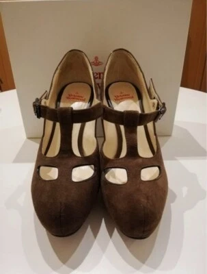 Vivienne Westwood Heel Pumps Shoes Brown Suede Size Women's US6.5 / JP23.5 EX - Image 1 of 4