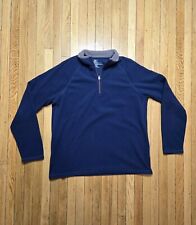 Gap Sweater Men's XL Long Sleeve Blue Fleece Pullover Quarter Zip Excellent Cond