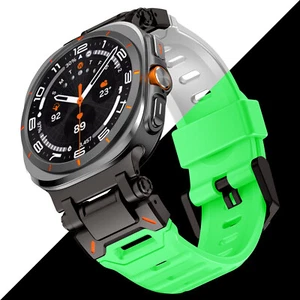 Metal + taśma fluororubber pasek wymienny do Samsung Galaxy Watch Ultra 47mm - Zdjęcie 1 z 24