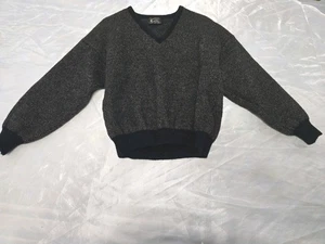 Suéter grueso tejido pura lana nueva para hombre cuello en V grande tejido fino hecho en Australia - Imagen 1 de 16