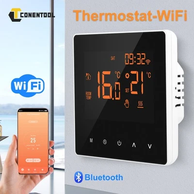 Digital WIFI Thermostat Digital LCD Display Raumthermostat Fußbodenheizung WLAN - Bild 1 von 4