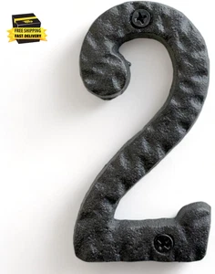 Hausnummern für außen, 4 Zoll schwarze Adressnummern für Haus - Nummer 2 - R - Bild 1 von 6