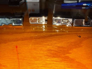 Vintage 1956 Mercury Monterey Bumper Emblem Letters Set Of 4Rechromed (MERU) - Picture 1 of 14