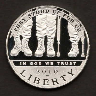 DISABLED VETERANS PROOF~2010-W~90% Silver Commemorative Dollar - Image 1 of 2