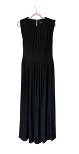 Banana Republic Black Crystal Pleated Maxi Dress Women’s Size 6 Formal Cocktail - Picture 1 of 7