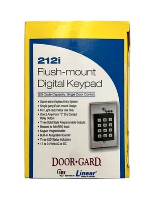 Linear Door Gard 212i Flush Mount Digital Keypad - Image 1 of 4