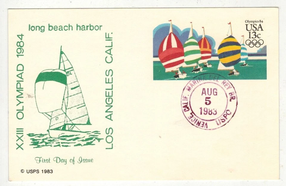 OLYMPIC YACHTING SAILING UX100 SCARCE GEO TURNER UNOFF VENICE MARINA DEL RAY BR. - Image 1 of 1