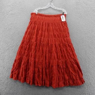 Maxi Falda Max Studio con Volantes en Niveles Roja XS Mezcla de Algodón NUEVA Foto 1 de 4