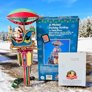 VINTAGE 1997 Mr. Christmas A Mickey Holiday Airship Lighted Automated TreeTopper - Picture 1 of 1