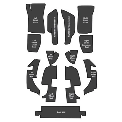 Amortiguador de sonido para Chevrolet Corvette Roadster 68-75 masilla con almohadilla 13 piezas Foto 1 de 4
