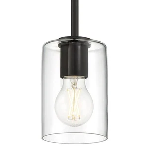 Access Lighting 62585LEDDLP/CLR Oslo 4"W LED Mini Pendant - Black - Picture 1 of 6