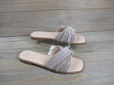 A New Day Womens Felicia Silver Rhinestone Slide Sandals Size 10 Target NWT - Image 1 of 4