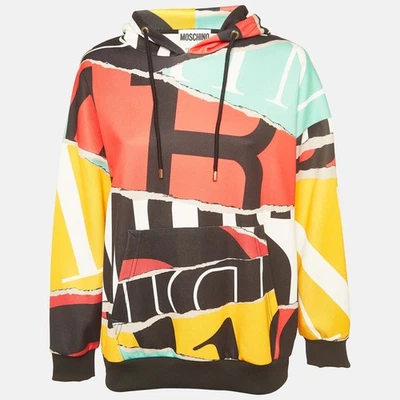 Moschino Multicolor Printed Jersey Oversized Hoodie S - Изображение 1 из 4