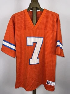 Camiseta deportiva vintage de los 80 con logotipo 7 NFL Denver Broncos John Elway para hombre L 46-48 naranja - Imagen 1 de 8