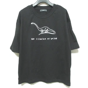 DIESEL Animal Embroidery T-Shirt Short Sleeve Cut and Sew XS Black Women USED - Picture 1 of 12