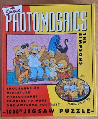 PHOTOMOSAICS "Les Simpson" - 1000 pièces - Puzzle 100% COMPLET - Photo 1/4