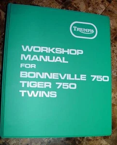 1973-78 Triumph Bonne, Tiger, T140V & T140E, OEM, OIF, SHOP BINDER, NEW Sealed - Picture 1 of 7