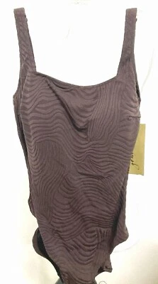 Gottex Women’s One Piece Swimsuit Chocolate Brown Ribbed Design NWT Choose Size - Image 1 of 3