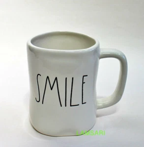 Rae Dunn SMILE LL Ceramic Coffee Tea Cup Mug NEW - Picture 1 of 2