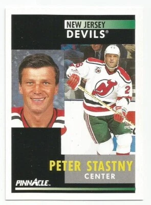 PETER STASTNY 1991-92 PINNACLE CARD NM-MT CONDITION - Image 1 of 2