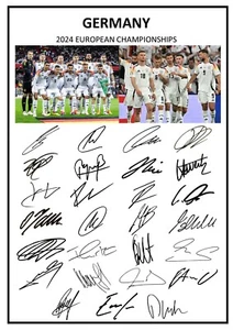 2674. Germany Men's National Team Euro 2024 Signed Sheet (A4 PRINTED AUTOGRAPHS) - Picture 1 of 2