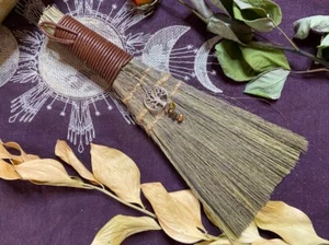 Besom With Tigers Eye and Tree of Life, Handmade Witch Broom, Metaphysical - Imagen 1 de 7