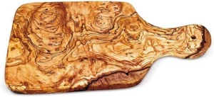 Tagliere rettangolare con manico in legno di ulivo artigianale cm 32x16x2 - Foto 1 di 1