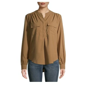 Time And Tru Damen Langarm Utility Shirt Größe L - Bild 1 von 5