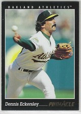 1993 Pinnacle #100 Dennis Eckersley HOF Oakland Athletics A's
