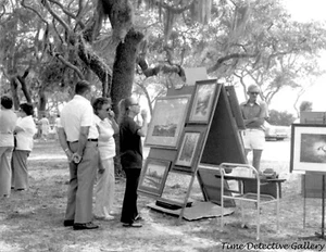 Mostra d'arte al Boggy Bayou Mullet Festival, Niceville, FL - Stampa fotografica d'epoca - Foto 1 di 1
