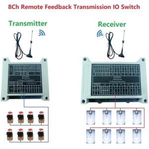Controlador IO 8CH 433M punto a punto retroalimentación controlador remoto interruptor de relé - Imagen 1 de 12